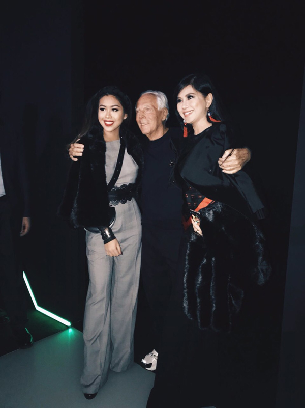 Em chồng Hà Tăng ăn diện phá cách đi Milan xem thời trang